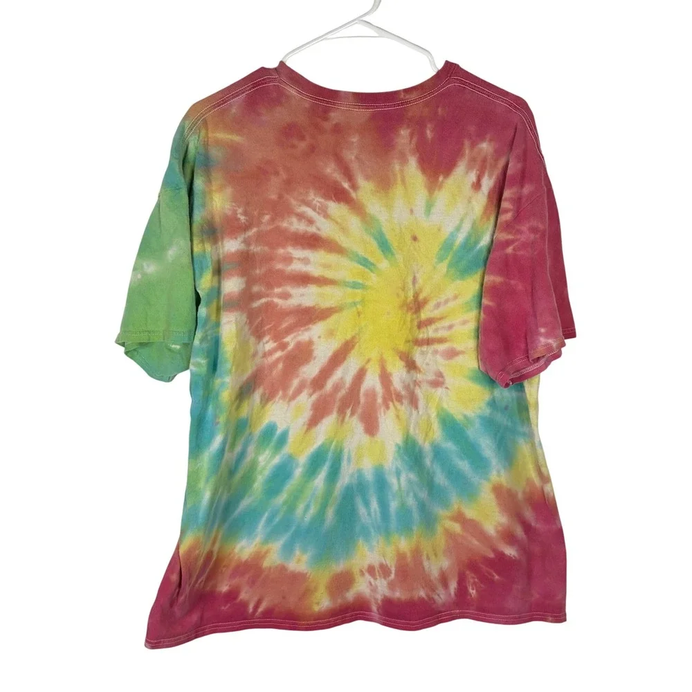 M&M's Official Licensed Tie Dye T-Shirt Mens 2XL Red Yellow Characters Candy